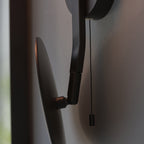 96729 Bathroom 1 Light Wall Light Matt Black, Mirrored Glass With Opal Glass