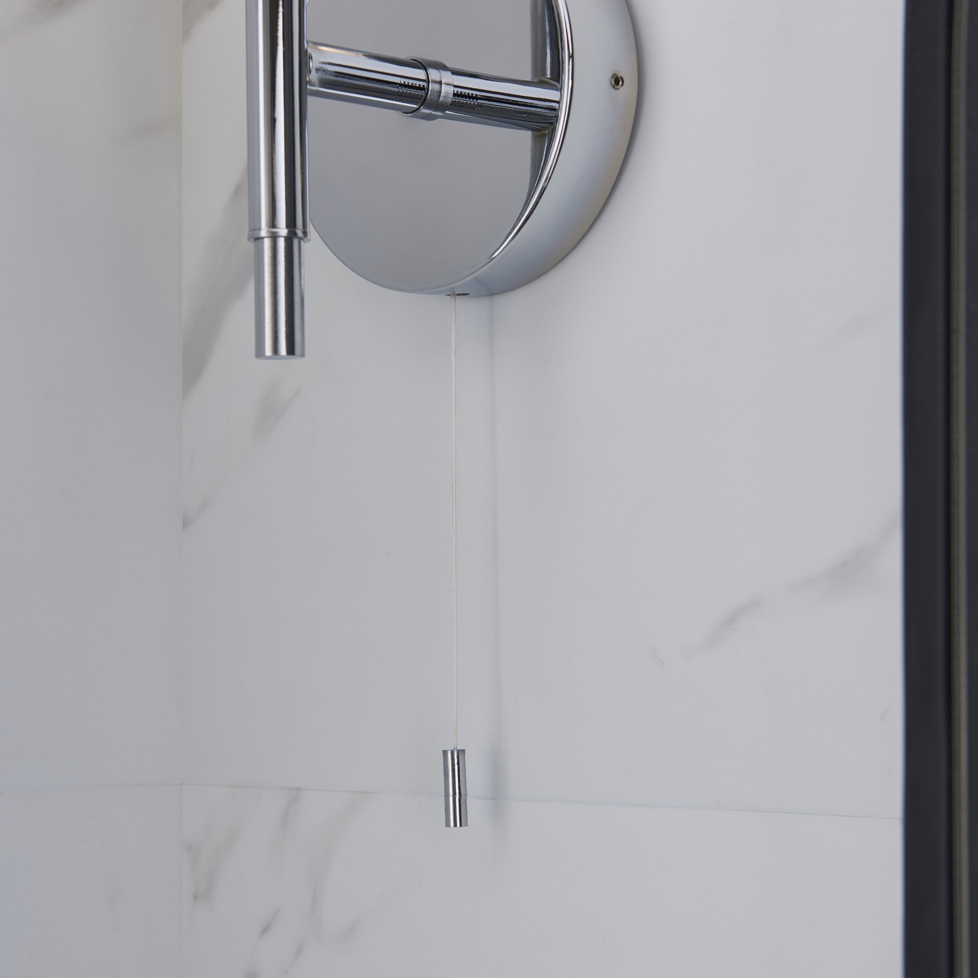 97171 Bathroom 1 Light Wall Light Chrome Plate & Clear/frosted Ribbed Glass