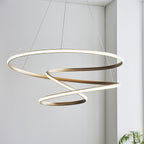 97639 1 Light LED Pendant Satin Gold Paint & White Silicone