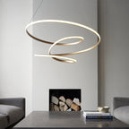 97639 1 Light LED Pendant Satin Gold Paint & White Silicone