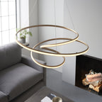 97639 1 Light LED Pendant Satin Gold Paint & White Silicone