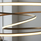 97645 1 Light LED Pendant Satin Gold Paint & White Silicone