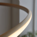 97645 1 Light LED Pendant Satin Gold Paint & White Silicone