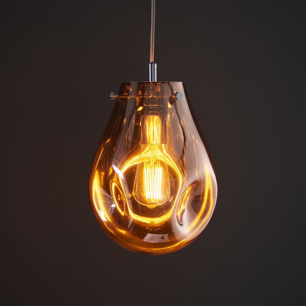 99516 1 Light Pendant Copper Metallic Glass & Chrome Plate