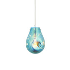 99517 1 Light Pendant Petrol Metallic Glass & Chrome Plate
