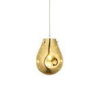 99518 1 Light Pendant Gold Metallic Glass & Chrome Plate