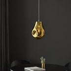 99518 1 Light Pendant Gold Metallic Glass & Chrome Plate