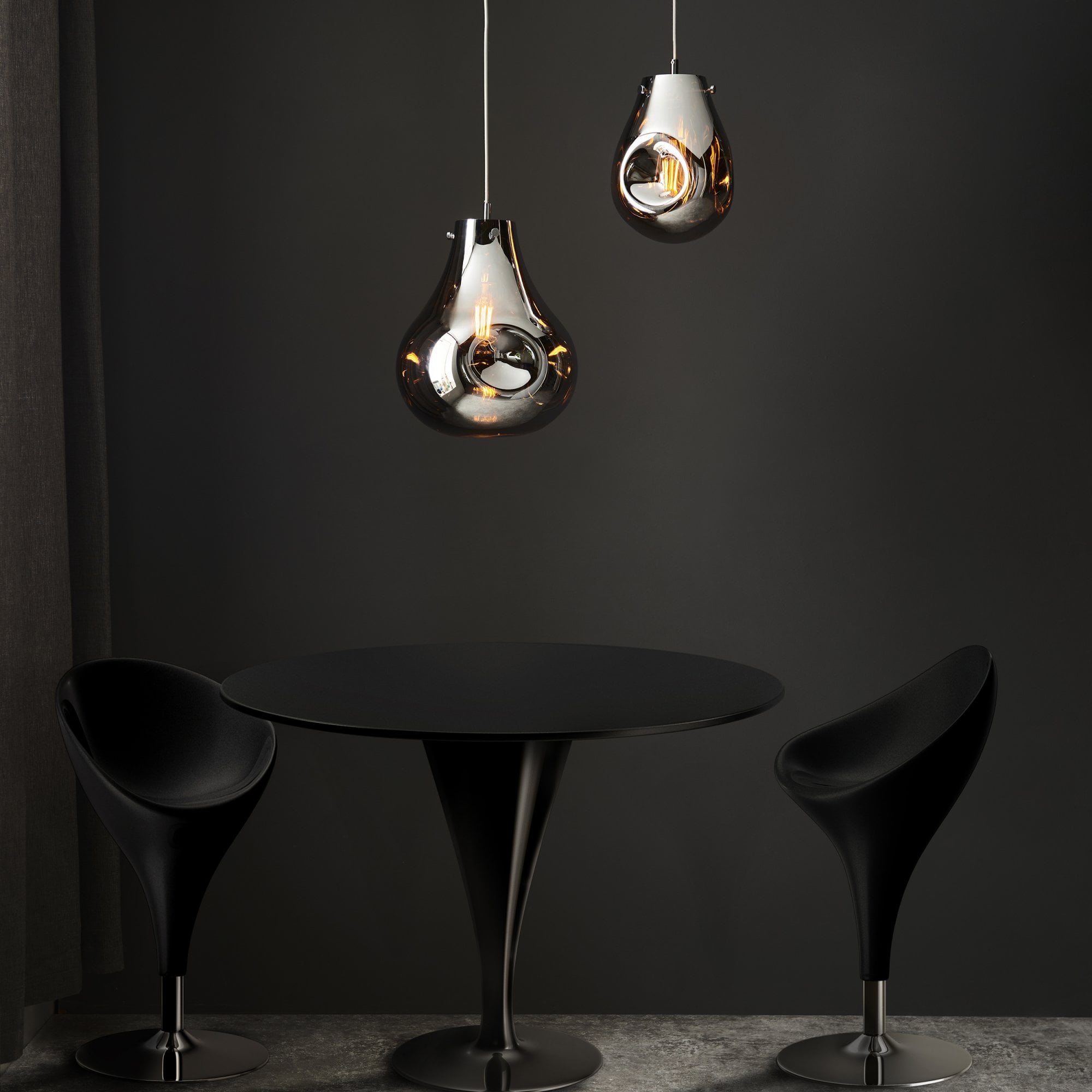 99788 1 Light Pendant Chrome Metallic Glass & Chrome Plate