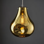 99789 1 Light Pendant Gold Metallic Glass & Chrome Plate