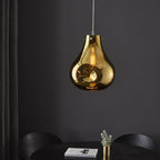 99789 1 Light Pendant Gold Metallic Glass & Chrome Plate