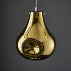 99789 1 Light Pendant Gold Metallic Glass & Chrome Plate