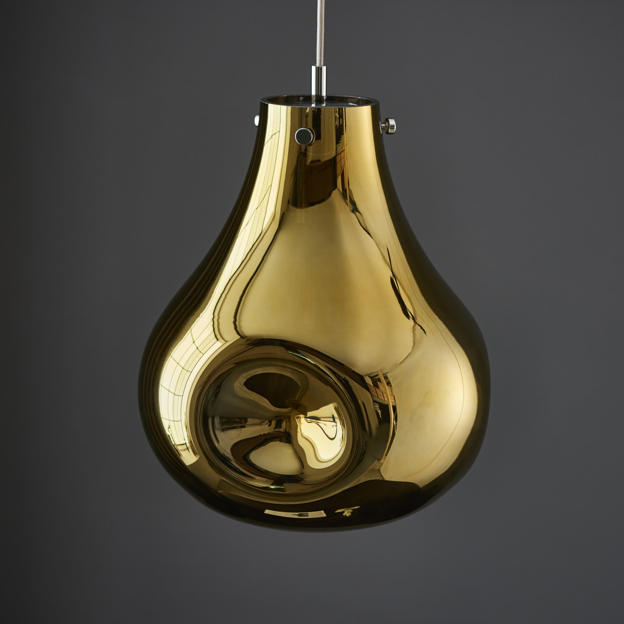 99789 1 Light Pendant Gold Metallic Glass & Chrome Plate