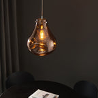 99790 1 Light Pendant Copper Metallic Glass & Chrome Plate