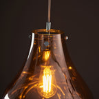 99790 1 Light Pendant Copper Metallic Glass & Chrome Plate