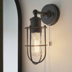 99948 Bathroom 1 Light Wall Light Matt Black Finish