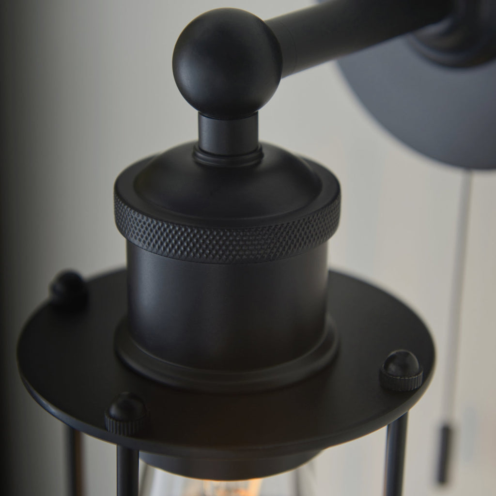 99948 Bathroom 1 Light Wall Light Matt Black Finish
