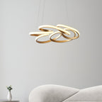 101561 1 Light LED Pendant Satin Gold Paint & White Silicone