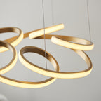 101561 1 Light LED Pendant Satin Gold Paint & White Silicone