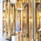 101663 15 Light Pendant Gold Effect Plate & Champagne Crystal