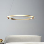 102254 1 Light LED Pendant Satin Gold Paint & White Silicone