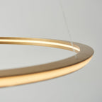 102254 1 Light LED Pendant Satin Gold Paint & White Silicone