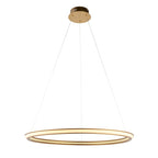 102254 1 Light LED Pendant Satin Gold Paint & White Silicone