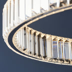 102255 1 Light LED Pendant Chrome Plate & Clear Crystal