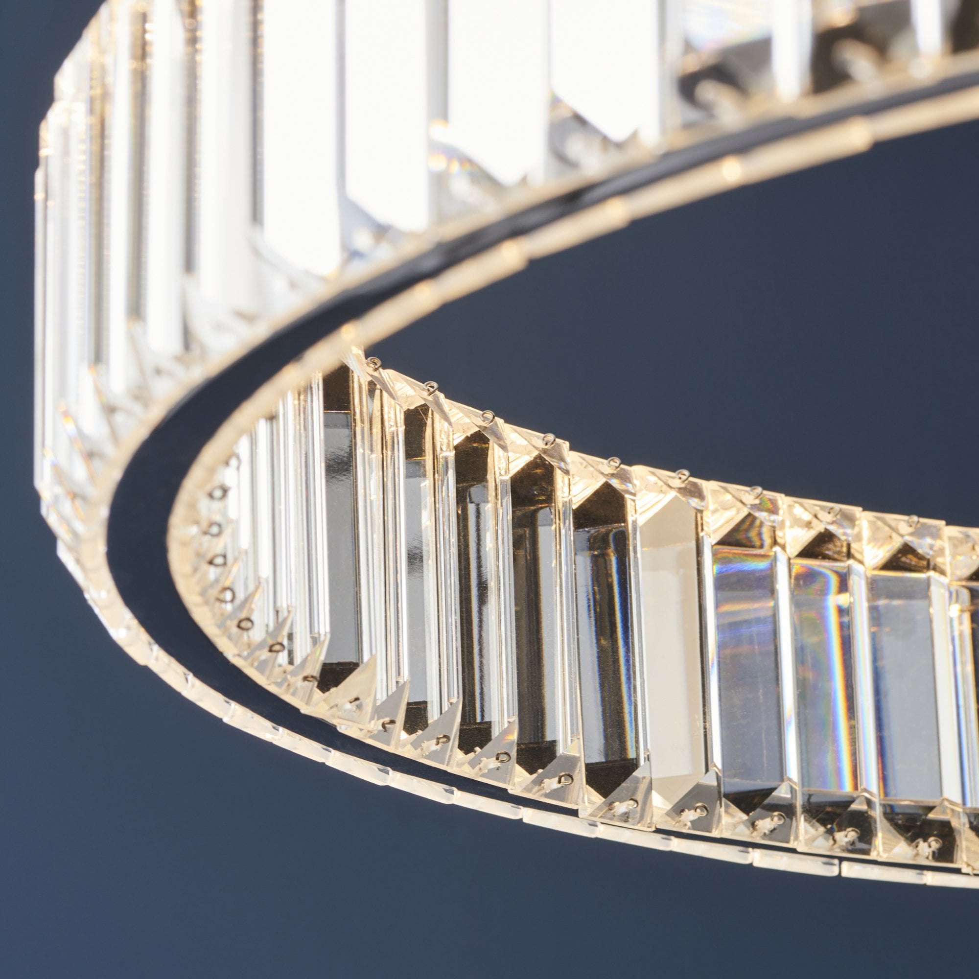 102255 1 Light LED Pendant Chrome Plate & Clear Crystal