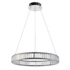 102255 1 Light LED Pendant Chrome Plate & Clear Crystal