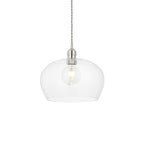 102677 1 Light Pendant Bright Nickel Plate & Clear Glass