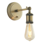 97245 Hal 1 Light Wall Light Antique Brass Plate