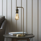 97246 Hal 1 Light Table Lamp Antique Brass Plate