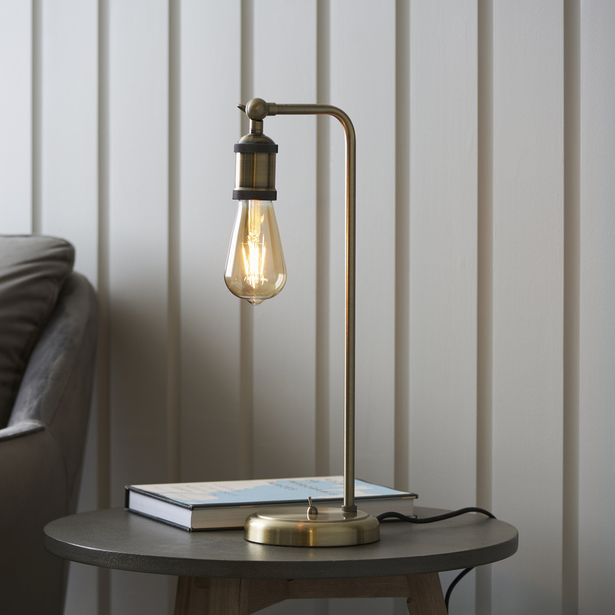 97246 Hal 1 Light Table Lamp Antique Brass Plate