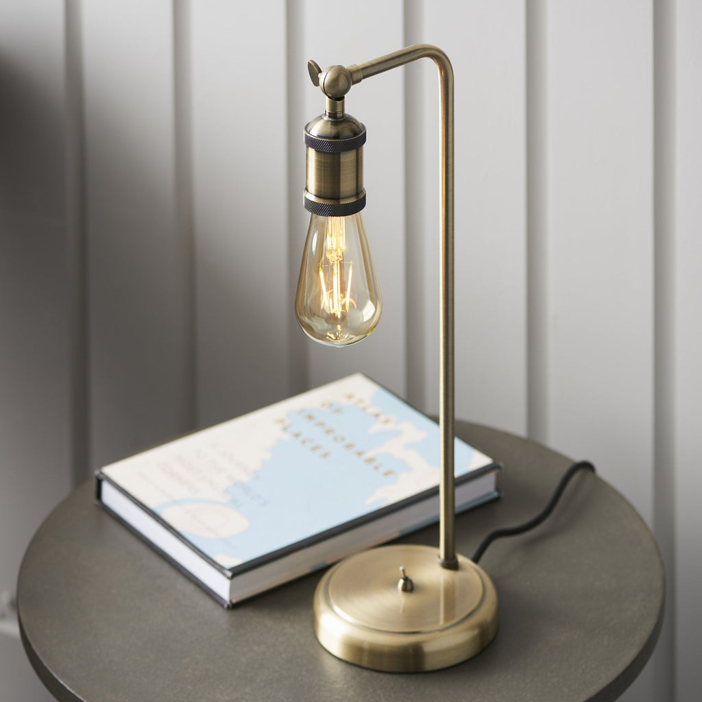 97246 Hal 1 Light Table Lamp Antique Brass Plate