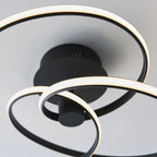 97633 Dune 1 Light Semi Flush Ceiling Light Textured Black & White Silicone