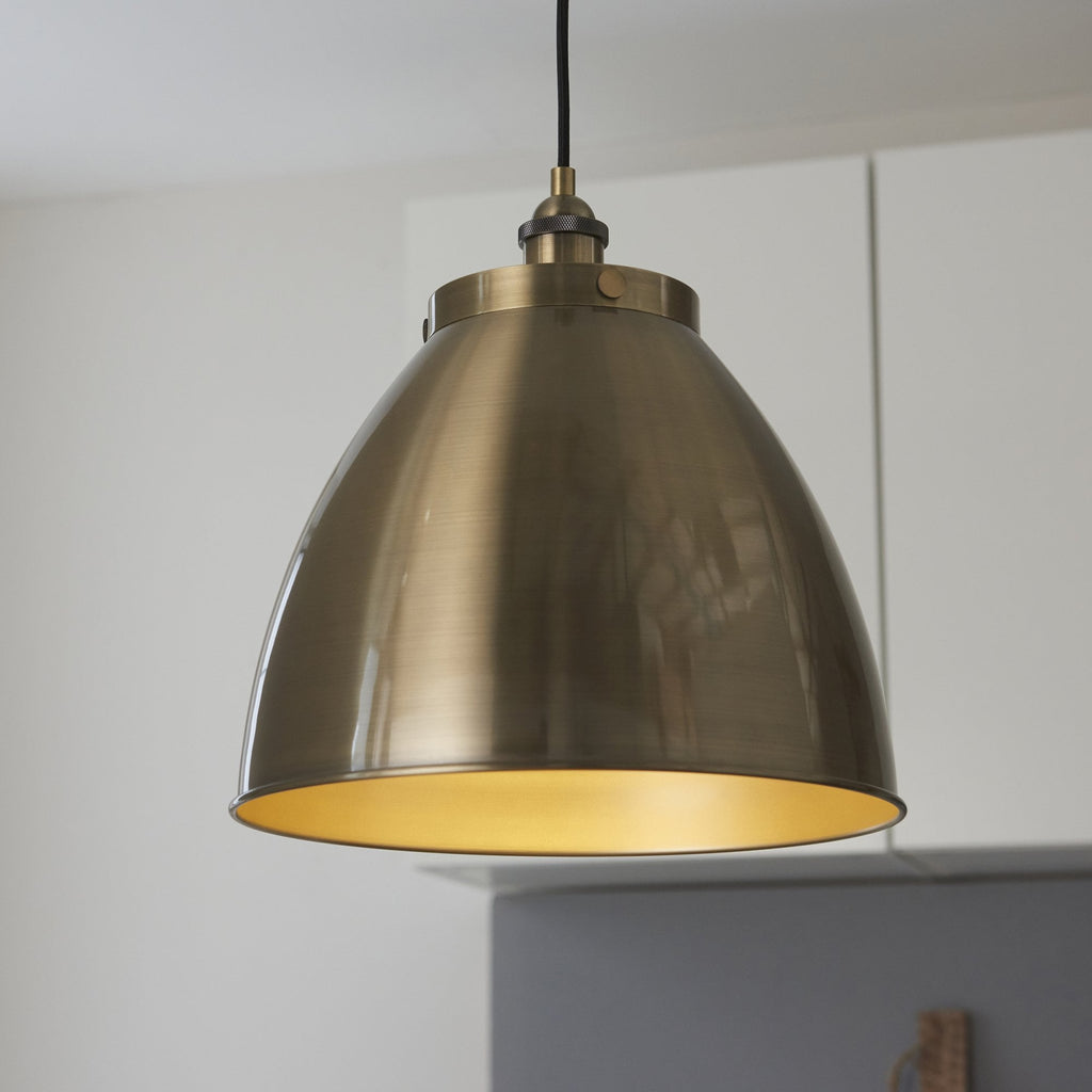 98744 Franklin 1 Light Pendant Antique Brass Plate