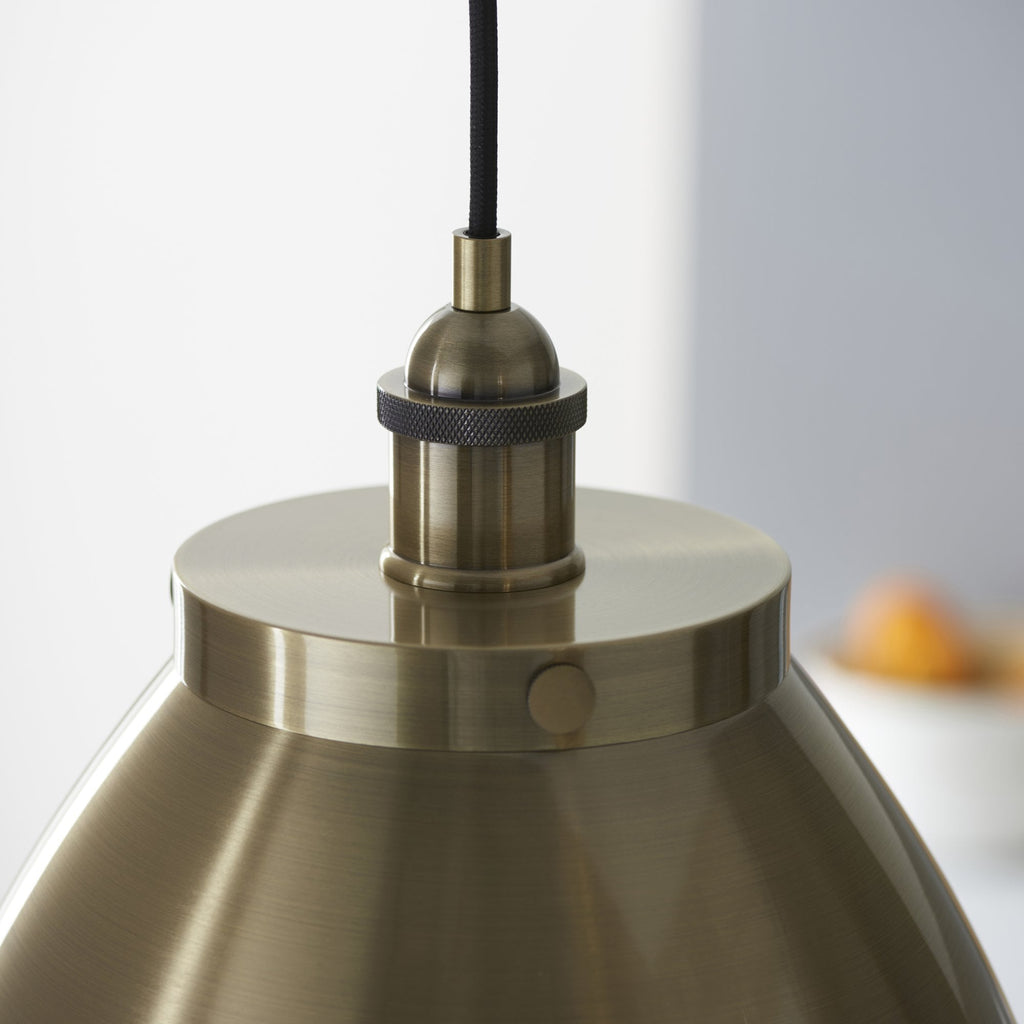 98744 Franklin 1 Light Pendant Antique Brass Plate