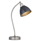 98752 Franklin 1 Light Table Lamp Aged Pewter Plate & Matt Black Paint