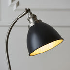 98752 Franklin 1 Light Table Lamp Aged Pewter Plate & Matt Black Paint