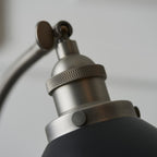 98752 Franklin 1 Light Table Lamp Aged Pewter Plate & Matt Black Paint
