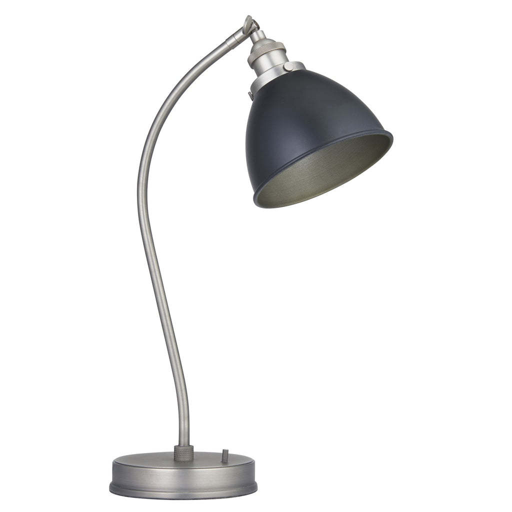 98752 Franklin 1 Light Table Lamp Aged Pewter Plate & Matt Black Paint