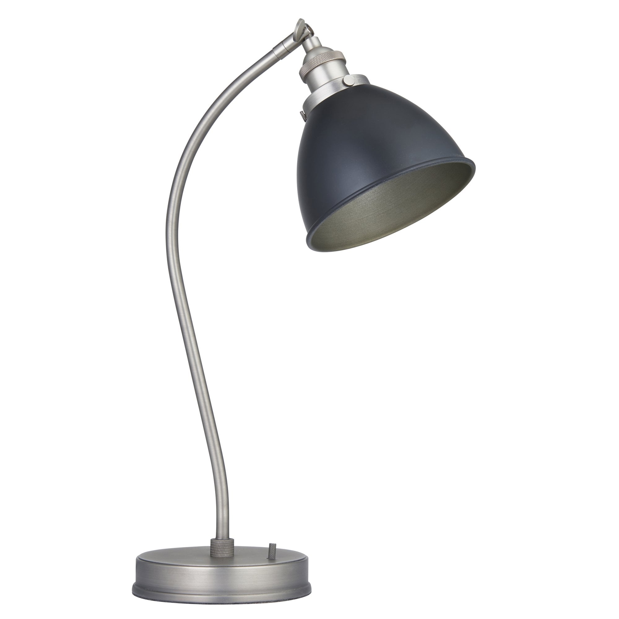98752 Franklin 1 Light Table Lamp Aged Pewter Plate & Matt Black Paint
