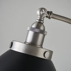 98753 Franklin 1 Light Floor Lamp Aged Pewter Plate & Matt Black Paint