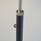 98753 Franklin 1 Light Floor Lamp Aged Pewter Plate & Matt Black Paint