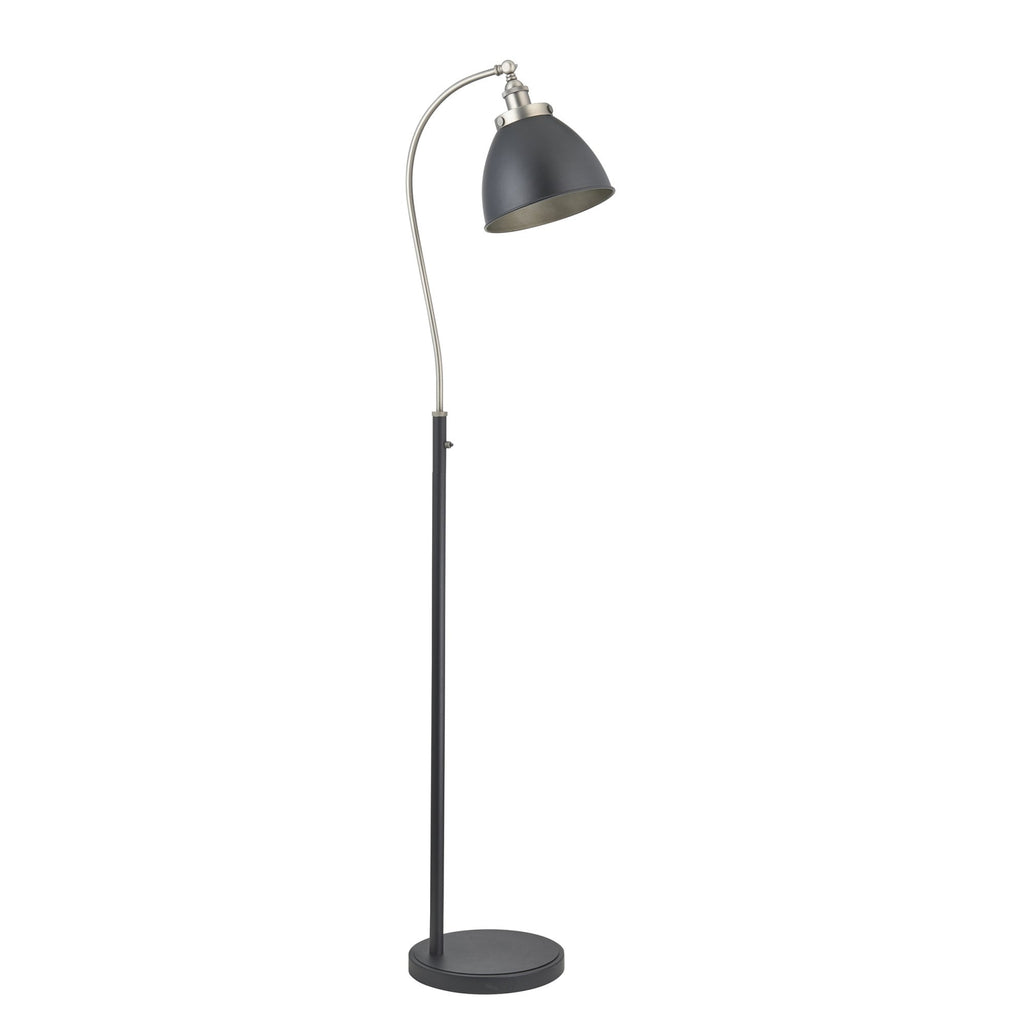 98753 Franklin 1 Light Floor Lamp Aged Pewter Plate & Matt Black Paint