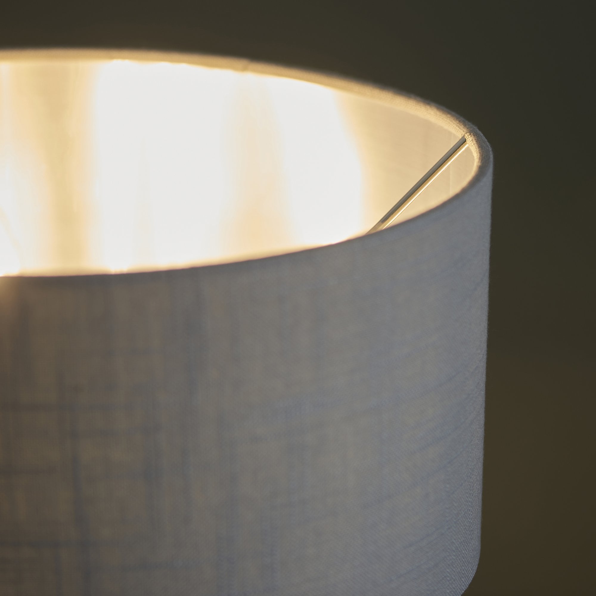 99149 Highclere 3 Light Table Lamp Bright Nickel Plate & Charcoal Fabric