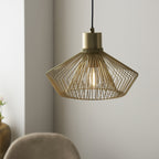 99498 Kimberley 1 Light Pendant Gold Paint Finish