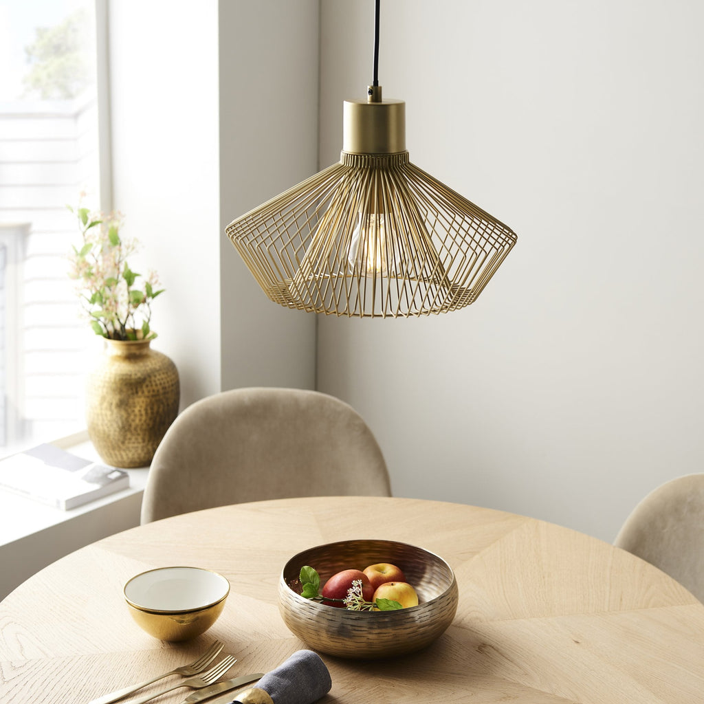 99498 Kimberley 1 Light Pendant Gold Paint Finish