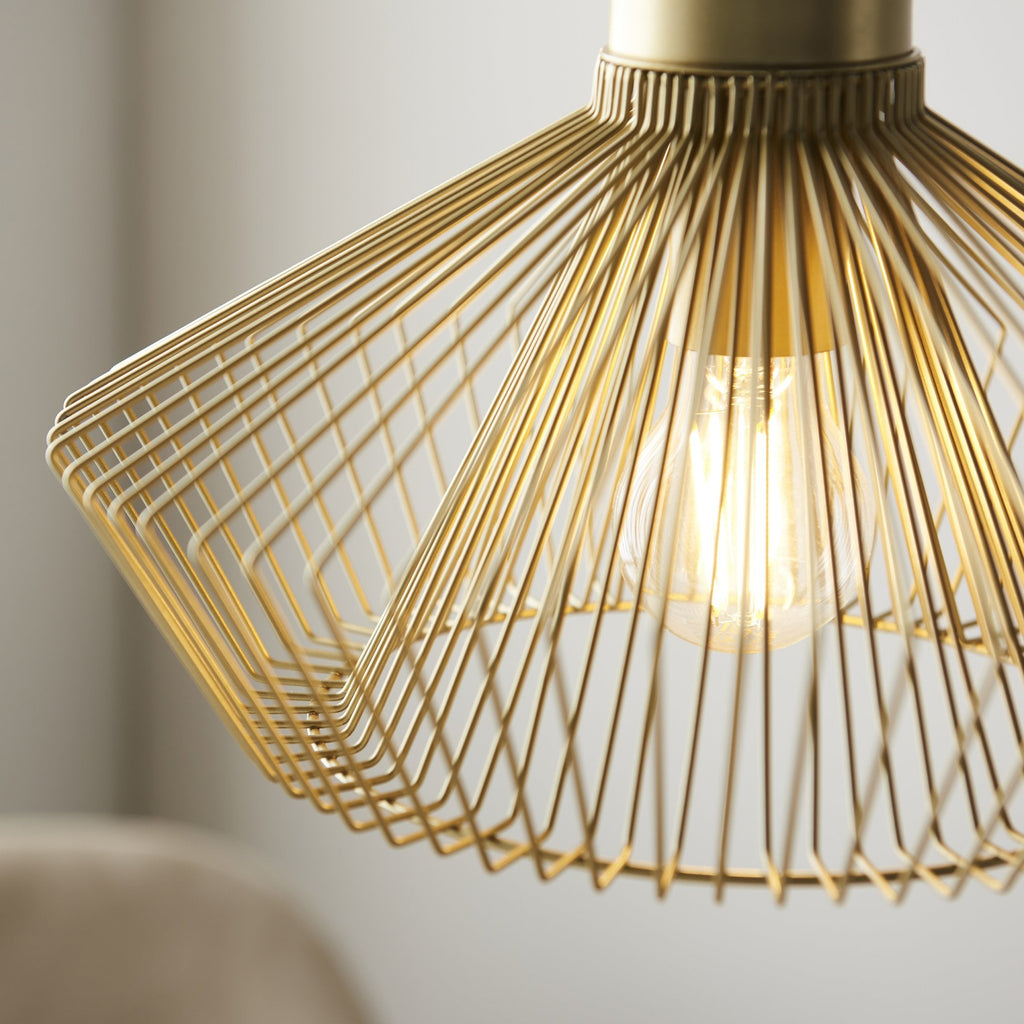 99498 Kimberley 1 Light Pendant Gold Paint Finish