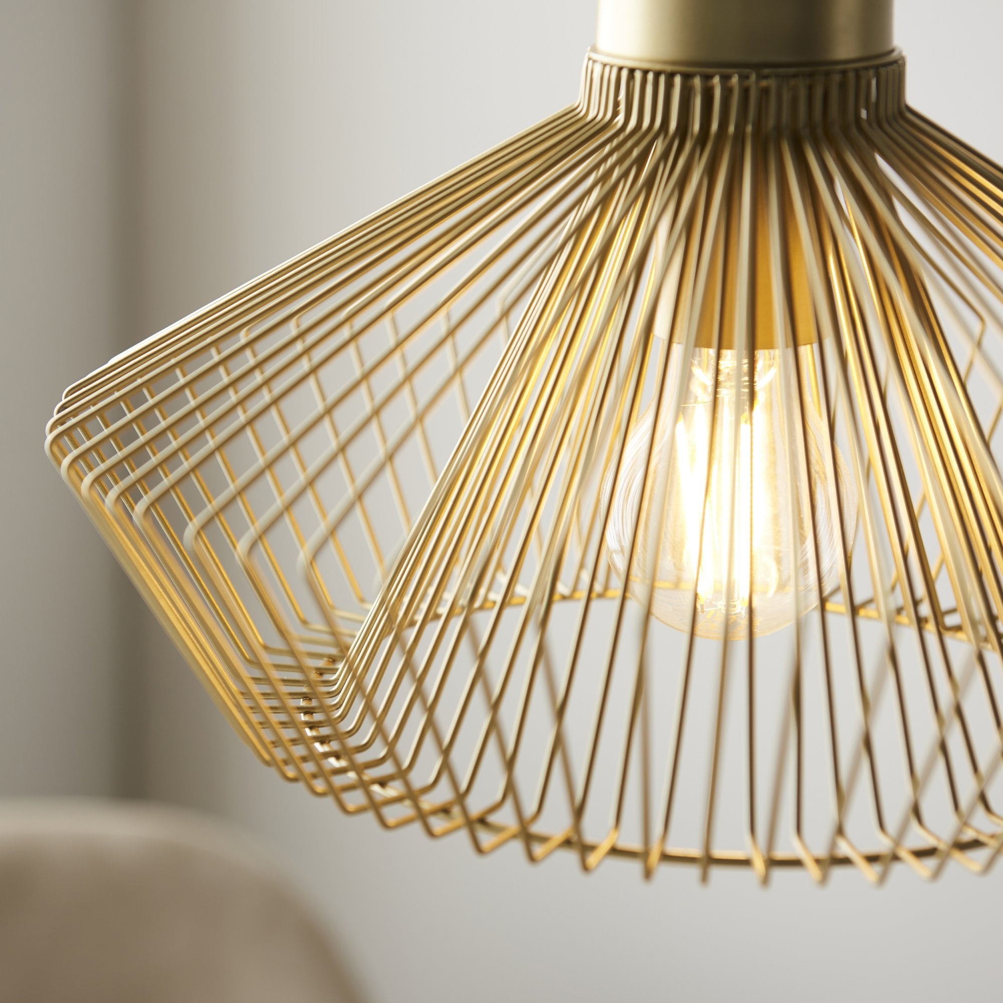 99498 Kimberley 1 Light Pendant Gold Paint Finish